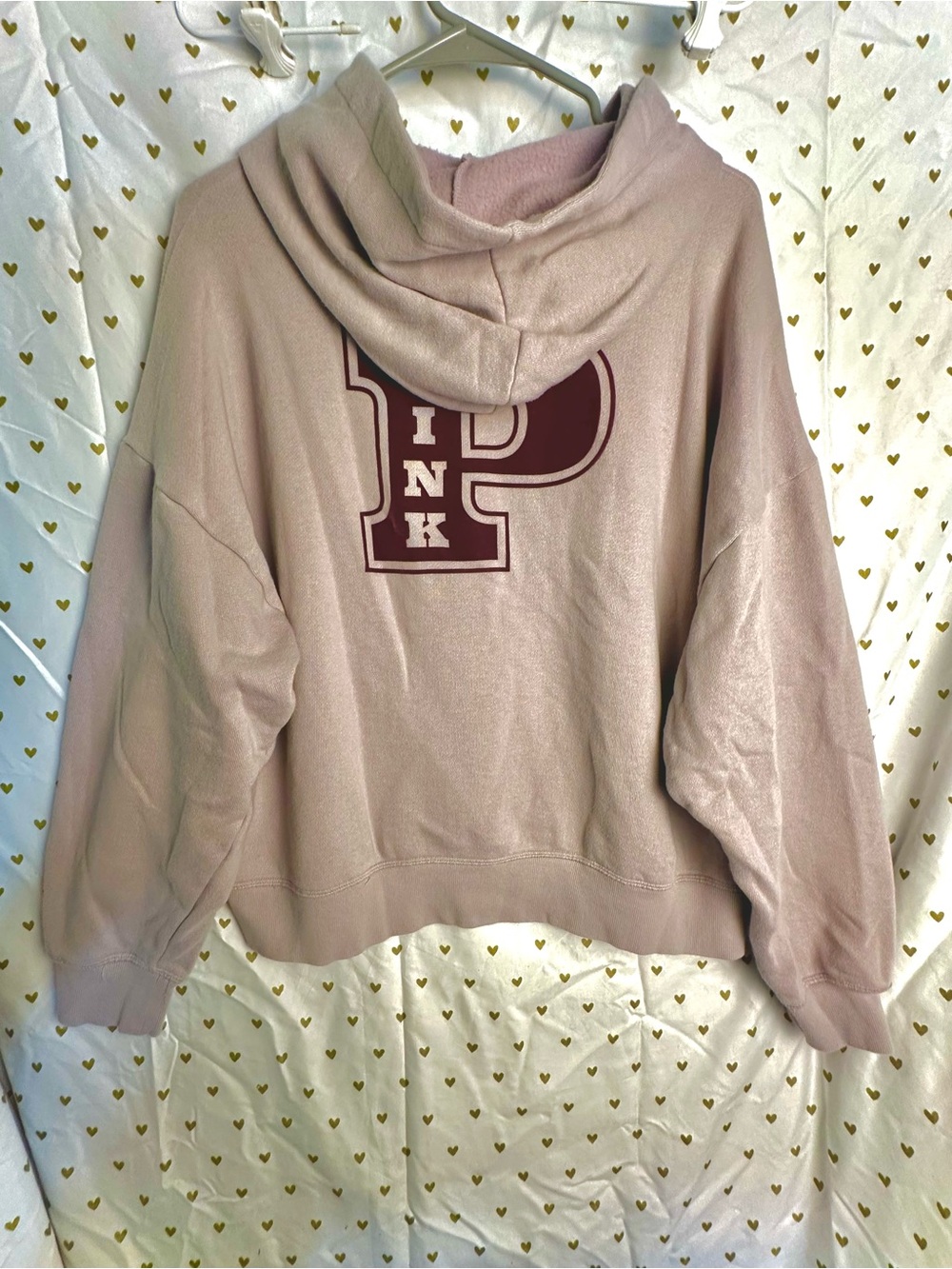 PINK Victoria's Secret Dusty Pink Hooded Pullover with Back Logo